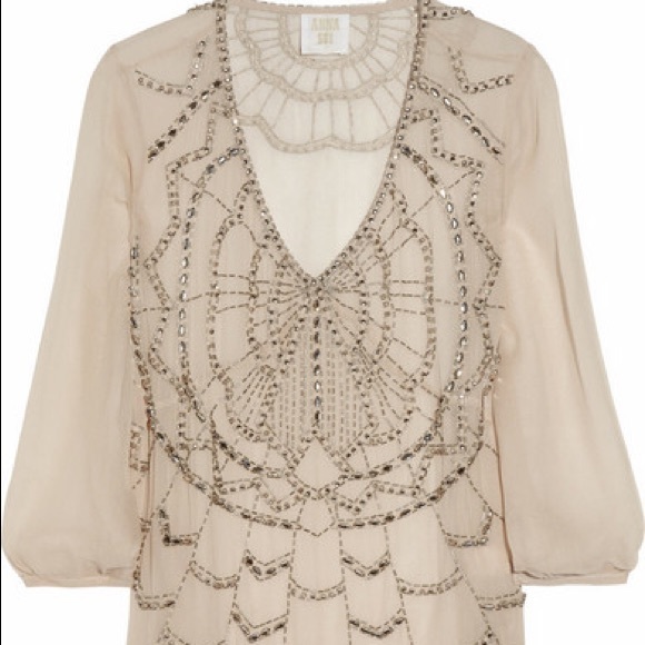 Anna Sui Embellished silk-chiffon blouse - Picture 7 of 7